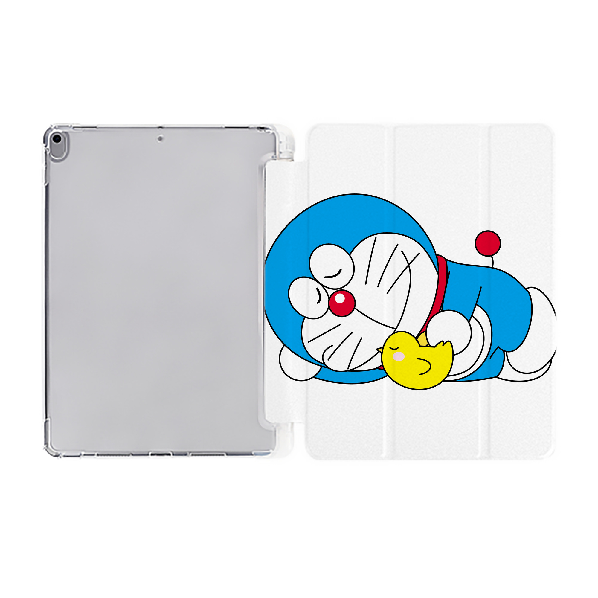 （画像用） ドラえもん Doraemon IPad ケース ペン収納付き 三つ折りスタンド PUレザー×シリコン 対応機種9.5/10.5/10.9インチ